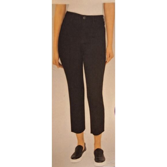 Seven7 Women 16 Black "Tower Straight Crop" Fray Hem Denim Jeans CROPPED NEW! - Picture 1 of 8